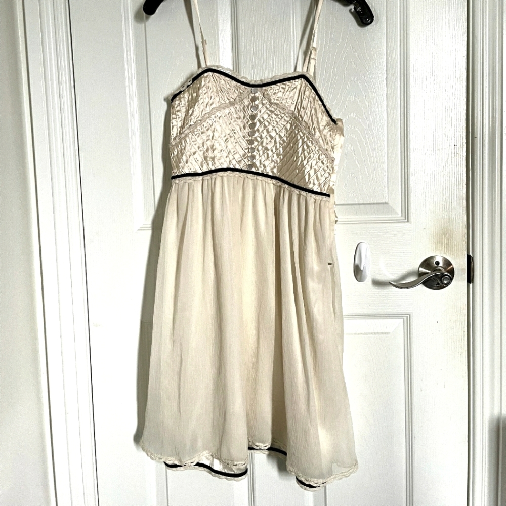 Satin Bodice Babydoll Dress XS